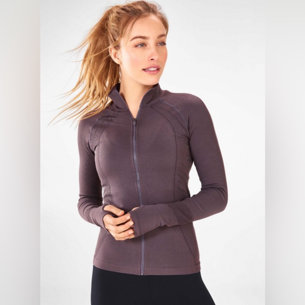 Fabletics Delta Seamless Long-Sleeve Zip Up Women’s Running Outdoor XS